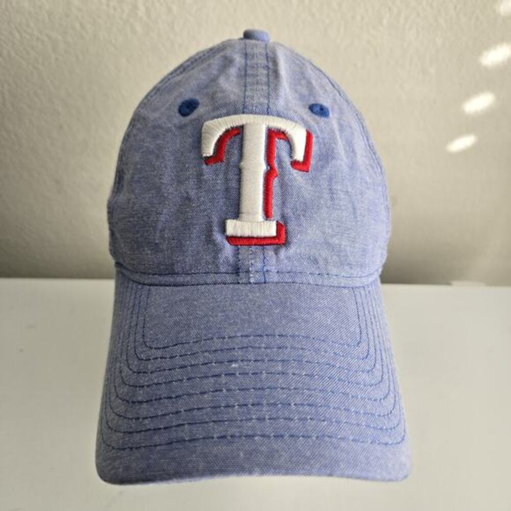 Texas Rangers MLB New Era 9Twenty Womens Baseball Hat Strapback Light‎ Blue Cap
